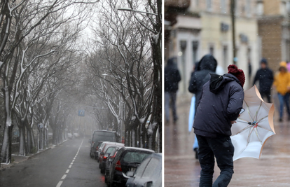 VIDEO Snježne pahulje zabijelile Istru, u Rijeci olujni udari bure