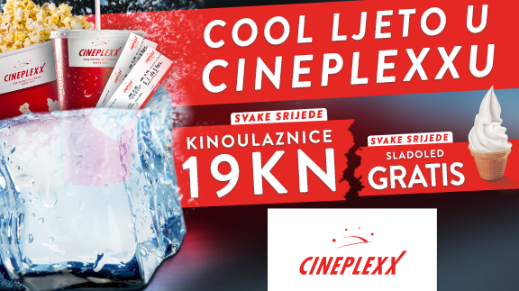 Ljeto u Cineplexxu uz sladoled na dar u Vašem omiljenom kinu