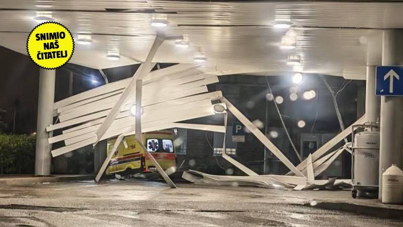 VIDEO Pogledajte trenutak kada se urušila nadstrešnica KBC-a Rebro: 'Ljudi su stajali ispod...'