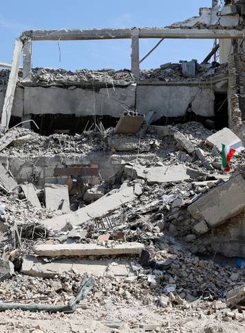 Aftermath of a strike on a police station, amid the U.S.-Israeli conflict with Iran, in Tehran