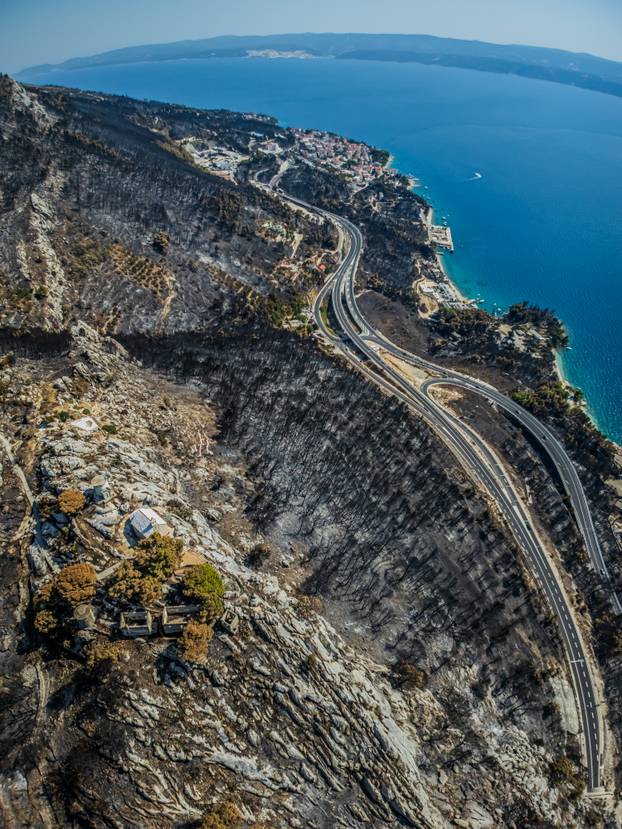 Omiš Borak:  Posljedice požara u mjestu Borak iznad Omiša