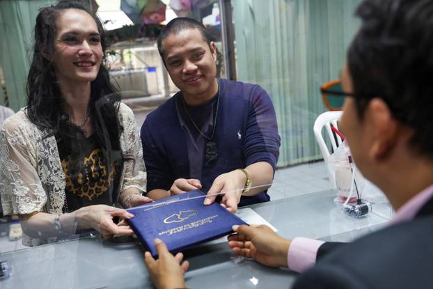 LGBTQ couples register as Thailand&rsquo;s same-sex marriage law takes effect in Bangkok