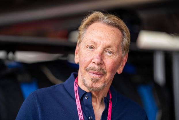 Towcester, UK. 06th July, 2025. Larry Ellison (Usa) founder and executive chairman of Oracle during the Formula 1 Qatar Airways British Grand Prix 2025 on Sunday Race Day at the Silverstone International Circuit, Silverstone, Towcester, England, UK on Jul