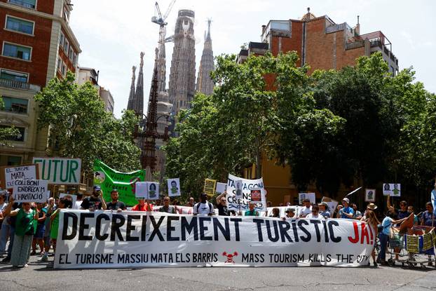Anti-tourism protest in Barcelona