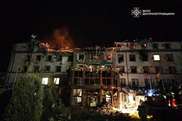 Aftermath of a Russian missile strike in Kryvyi Rih