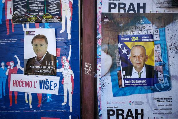 Sarajevo: Predizborni plakati za lokalne izbore u Bosni i Hercegovini