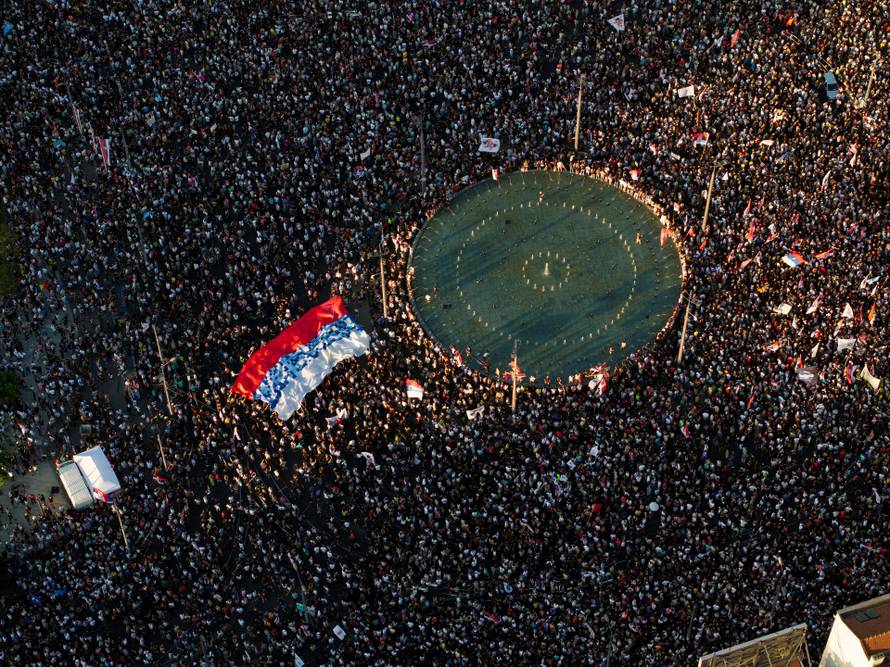 Anti-government protest in Belgrade