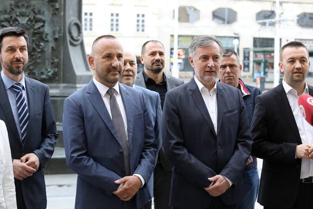 Zagreb: Predstavljena koalicija Domovinskog pokreta, Hrvatskih suverenista i HRAST-a
