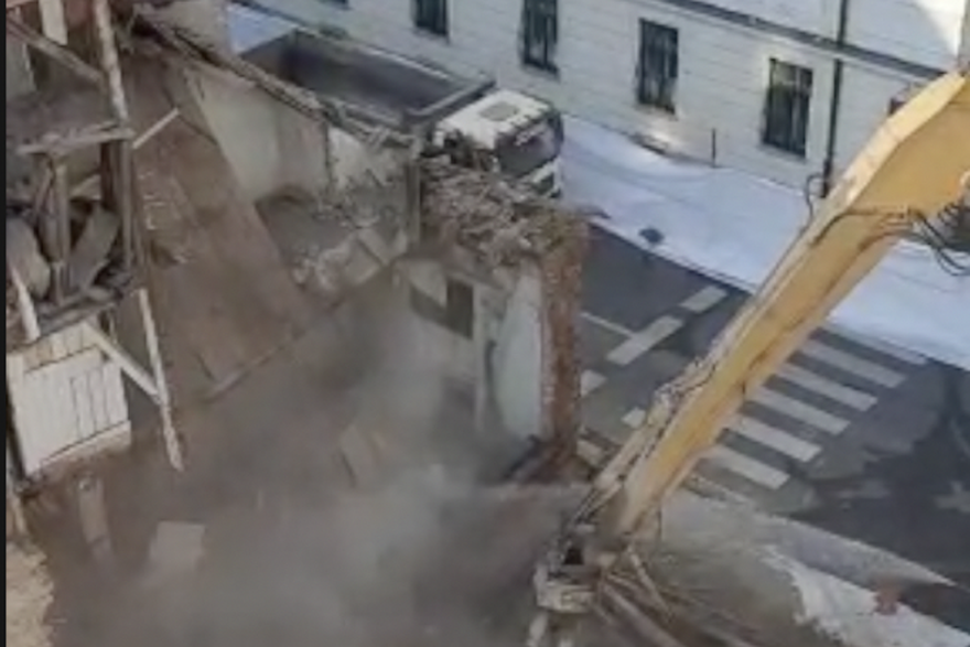 Rušenje zgrade u Zagrebu