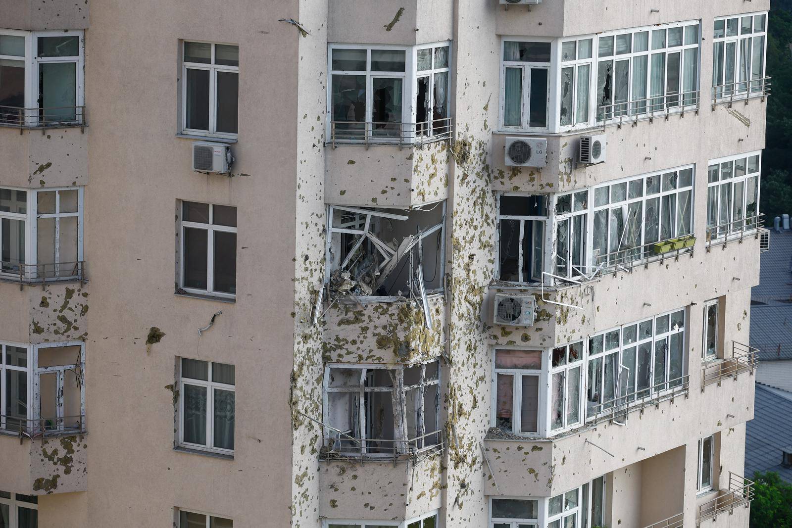 Aftermath of Russian missile strikes, amid Russia’s attack on Ukraine, in Kyiv