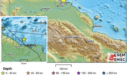 Potres magnitude 6,6 pogodio Wewak, Papua Nova Gvineja