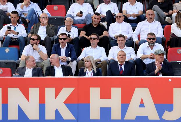 Split: Poznati na tribinamaa tijekom utakmice Hajduka i Dinama 