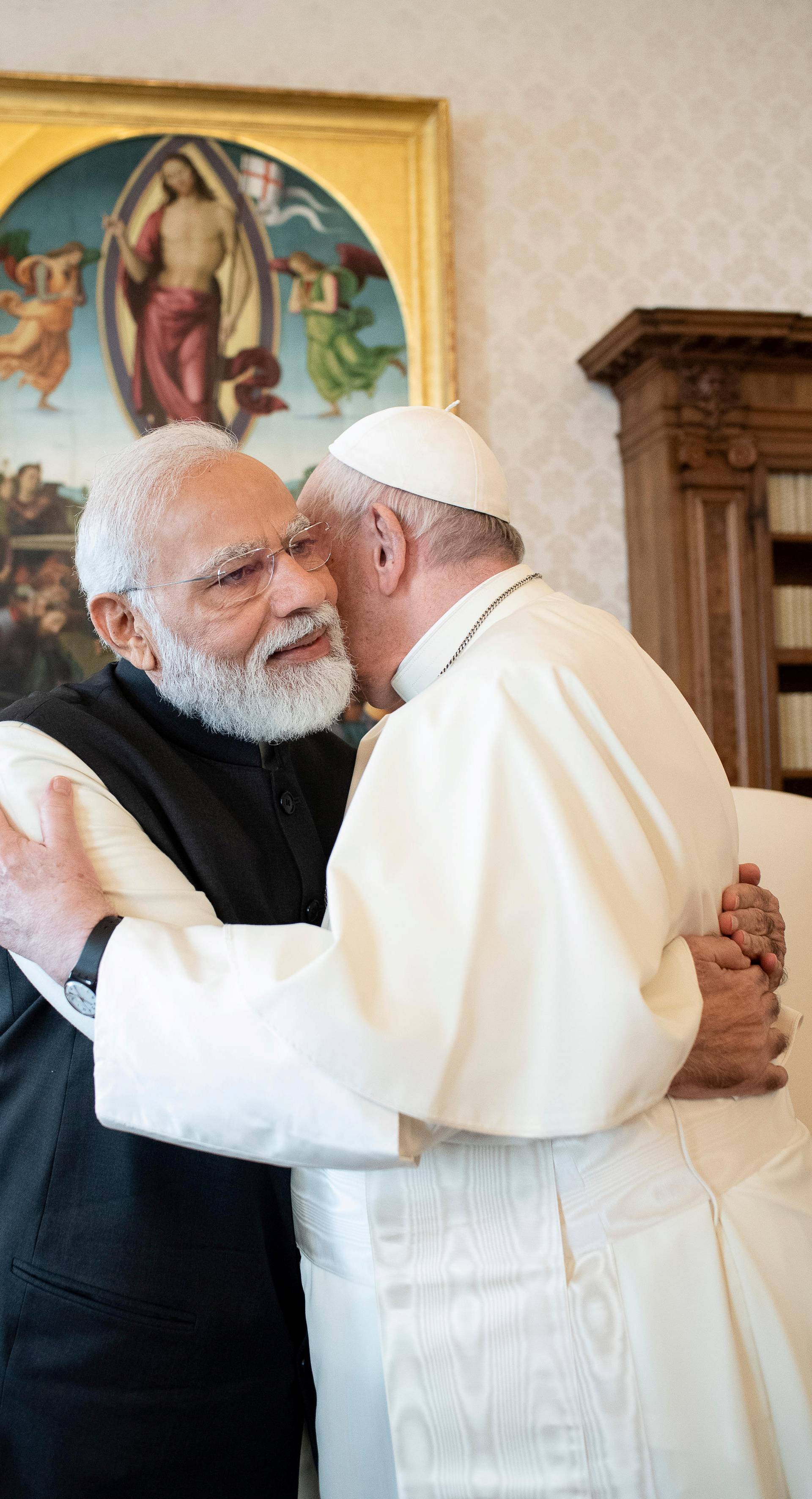 Pope Francis meets with India's Prime Minister Modi at the Vatican