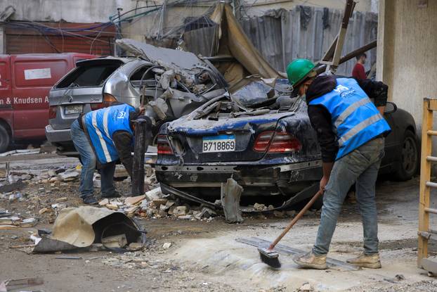 Aftermath of an Israeli strike, in Beirut