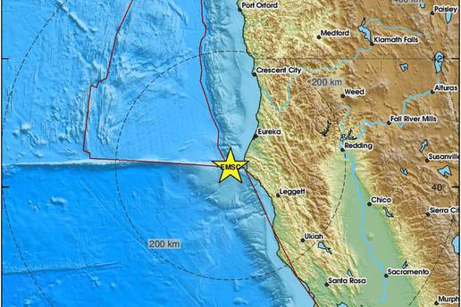 Potres magnitude 7,0 uzdrmao je Kaliforniju:  Vlasti su otkazale ranije upozorenje za tsunami...