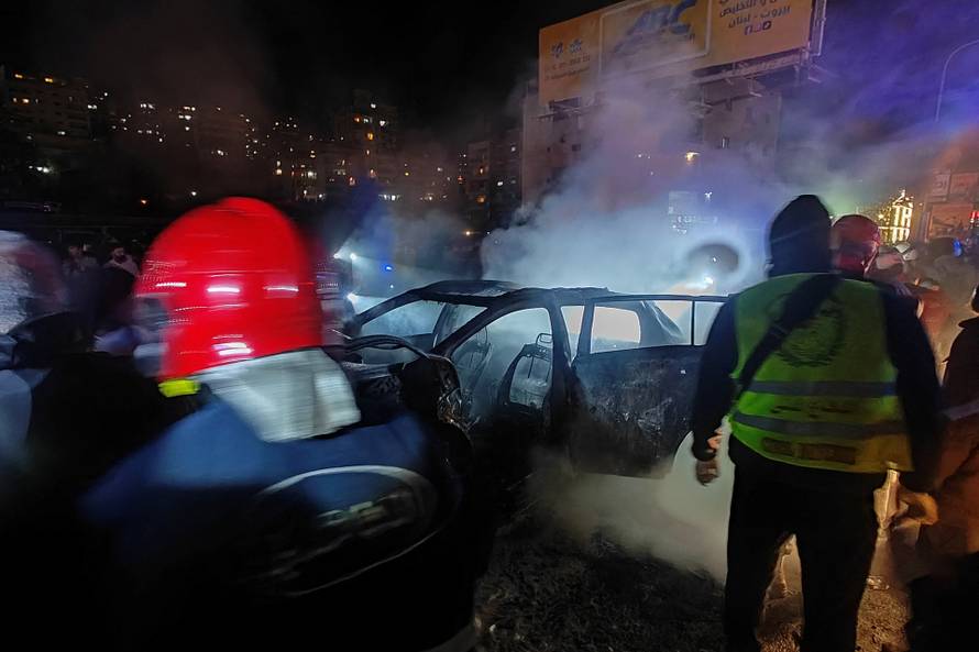 An Israeli strike on a car in Beirut