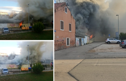 VIDEO Gorio napušteni objekt u Zadru: 'Vatrogasci su brzo stigli, ali se vatra već razbuktala'