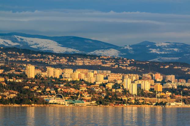 Croatian,Industrial,Costal,City,Rijeka,In,The,Late,Winter,Afternoon