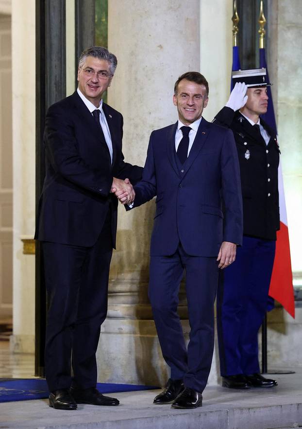 Croatia's Prime Minister Andrej Plenkovic visits Paris