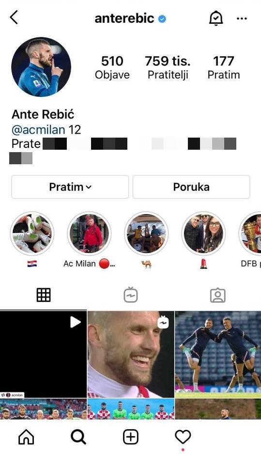 Rebić se vratio na Instagram, izbrisao reprezentaciju iz opisa i otkrio gdje provodi ljetni odmor