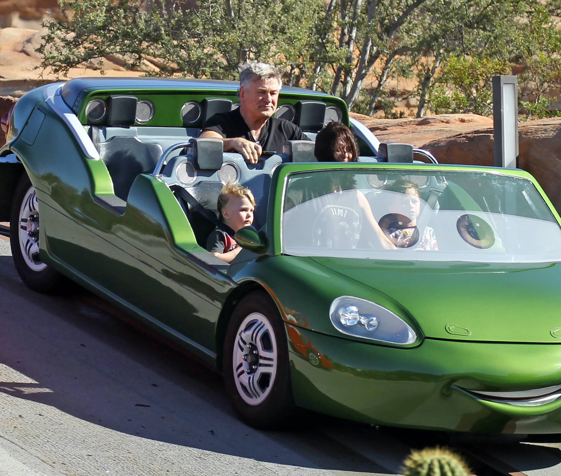 EXCLUSIVE: Alec Baldwin takes all 5 of of his kids and 2 Nannys to Disneyland for a fun day