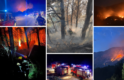 Požari na makarskom području još su aktivni: Bura sve otežava