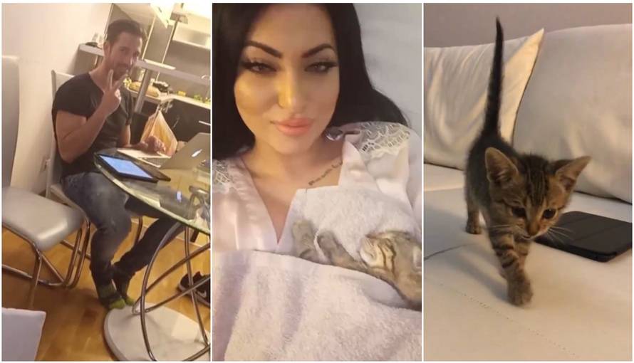 Stigla je 'prinova': Dok Goran radi, Hana se igra s mačkicom