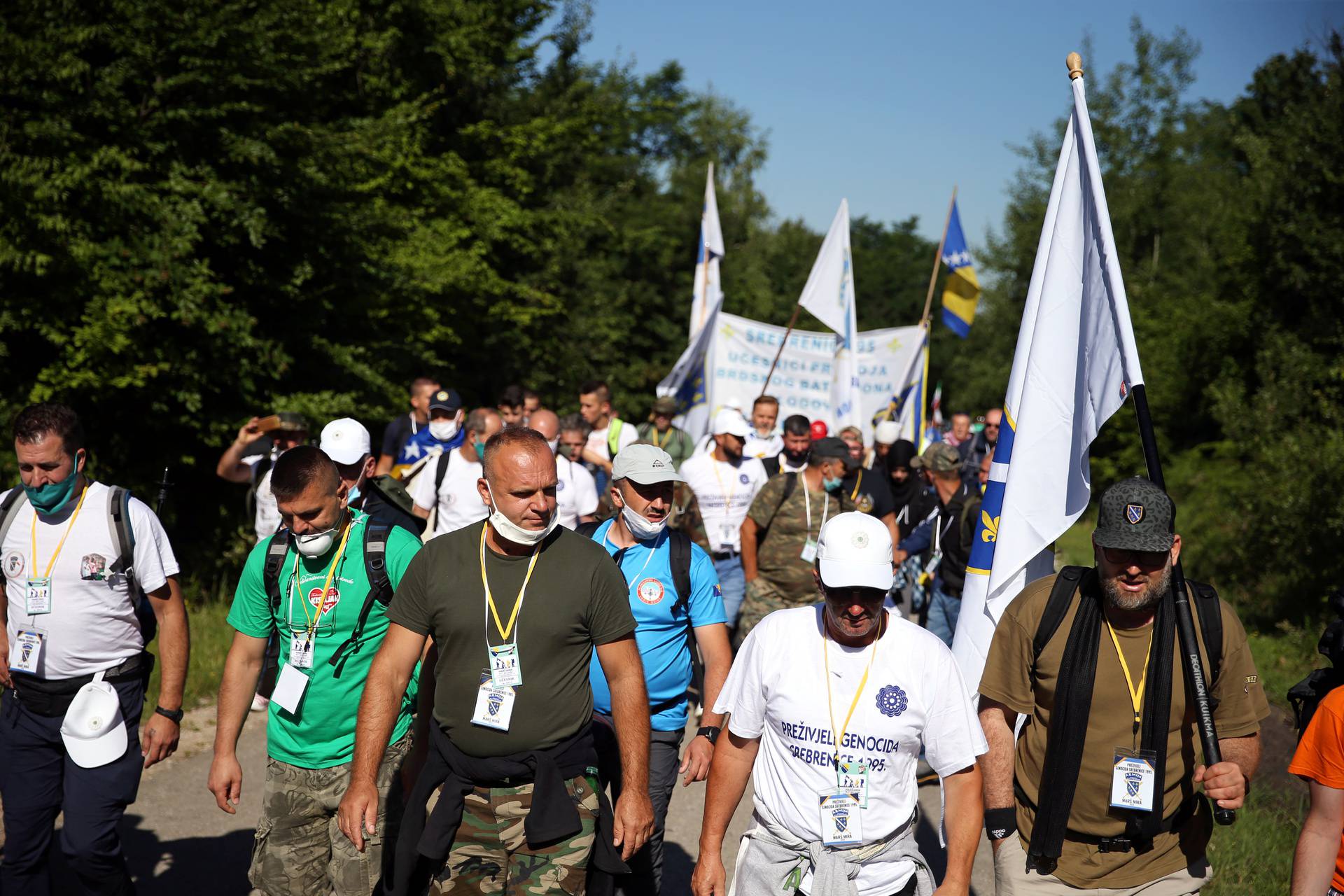 March commemorating the 25th anniversary of the Srebrenica massacre