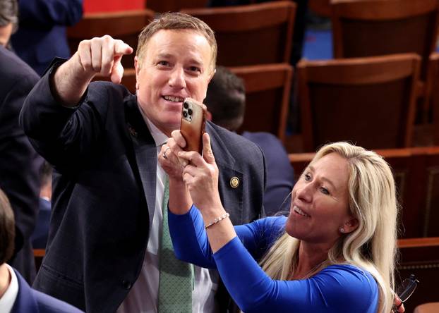 U.S. President Trump delivers a speech to a joint session of Congress