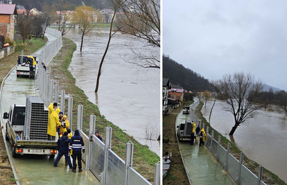 VIDEO Raste Una u Hrvatskoj Kostajnici: Prvi put će testirati novi sustav obrane od poplava