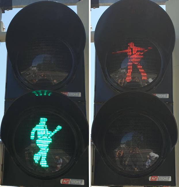 Elvis traffic light in Bad Nauheim
