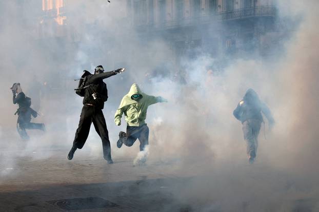 Students' protest in Brussels