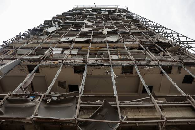 Aftermath of an Israeli and the U.S. strike on Gandhi Hotel Hospital, in Tehran