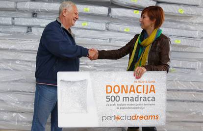 Perfecta Dreams donirala 500 madraca za obitelji iz Gunje