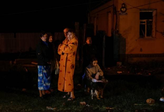 Aftermath of a Russian drone strike in Kharkiv