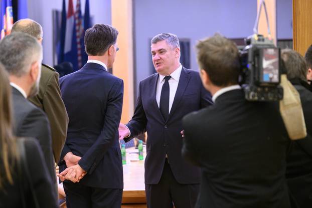 Zagreb: Predsjednik Republike Zoran Milanović primio glavnog tajnika NATO-a Marka Ruttea