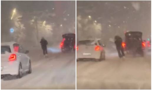 VIDEO Kakav biser! Zaka&ccaron;io se za auto u Sarajevu, na skijama vozio slalom. Stigla im kazna