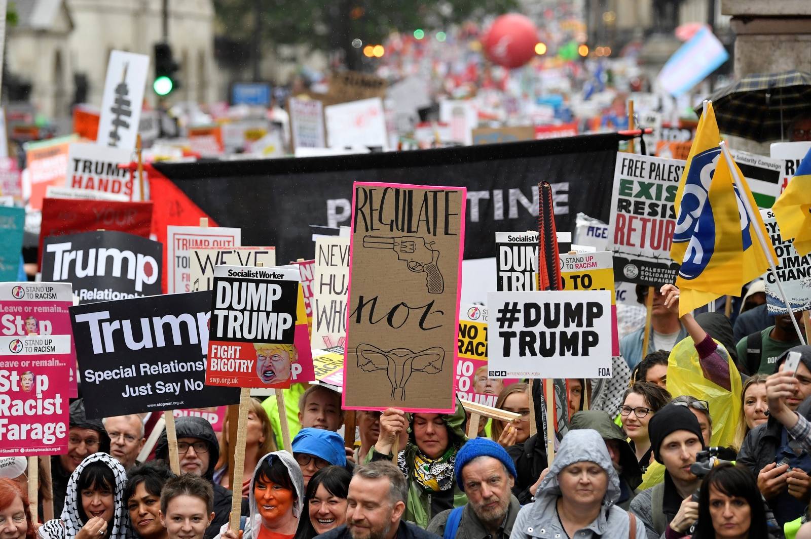 Protest against U.S. President Donald Trump in London