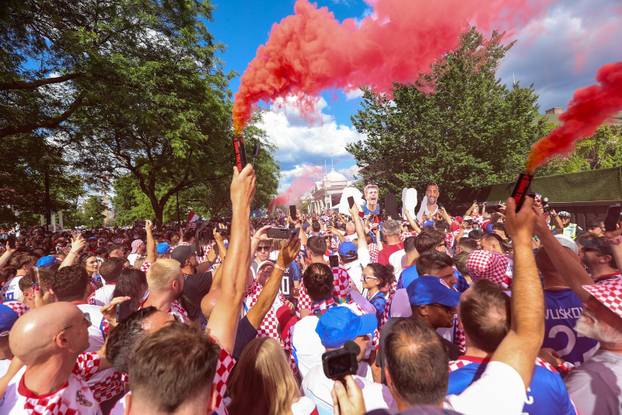 SP 2026 Toronto: Veliki hrvatski korteo prema Toronto stadionu sa 100-metarskom zastavom