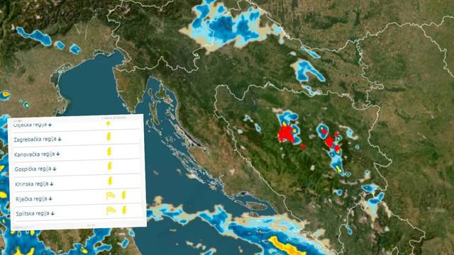 Pratite kako veliko nevrijeme stiže u Hrvatsku: Za cijelu državu na snazi je meteoalarm