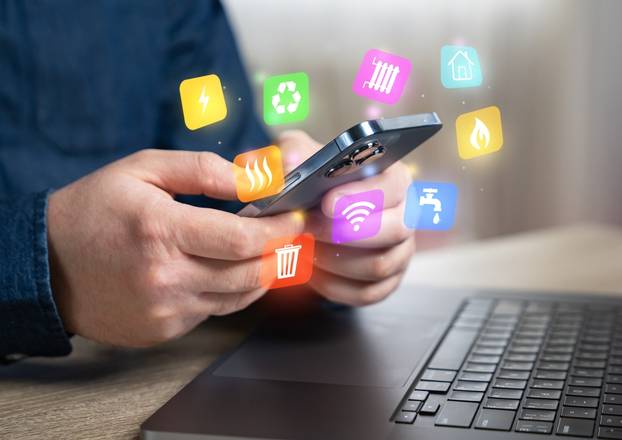 The,Man,Pays,Household,Bills,For,Services,And,Utilities,Via