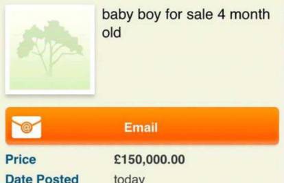 Majka je pokušala prodati bebu na netu: Samo sam se šalila! 