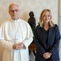 FILE PHOTO: Pope Leo XIV meets Italy's Prime Minister Meloni, at the Vatican