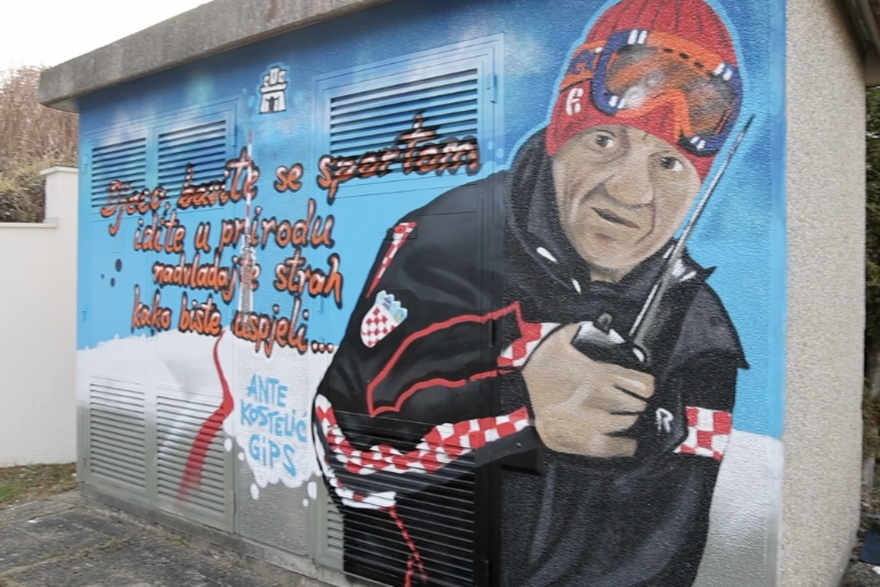 Grafit za Kostelića Gipsa na trafostanici u Gračanima