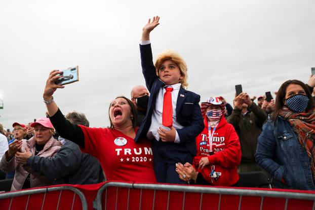 U.S. President Donald Trump holds a campaign event in Martinsburg, Pennsylvania