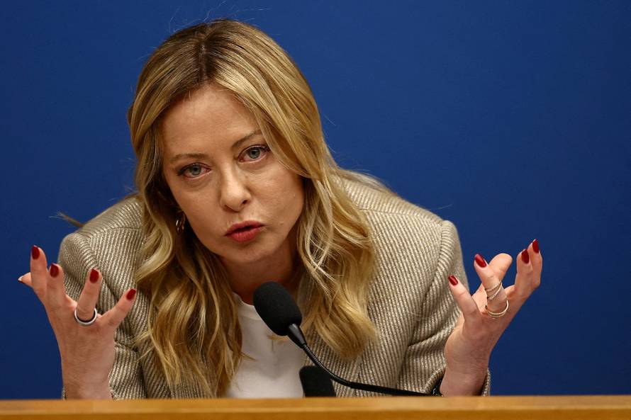 FILE PHOTO: FILE PHOTO: FILE PHOTO: Italy's Prime Minister Giorgia Meloni attends her end-of-year press conference in Rome