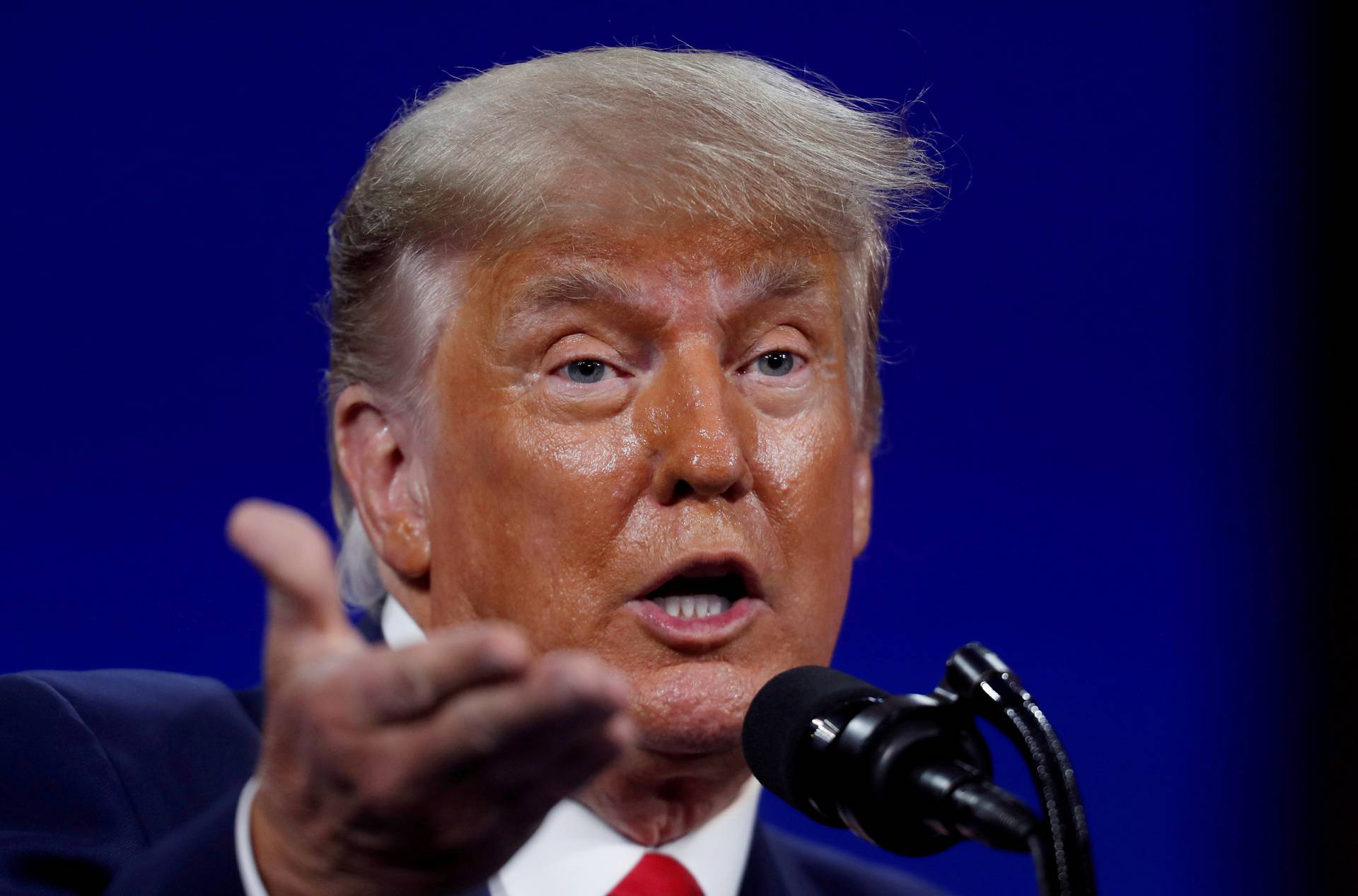 FILE PHOTO: Former U.S. President Donald Trump speaks at the Conservative Political Action Conference in Orlando