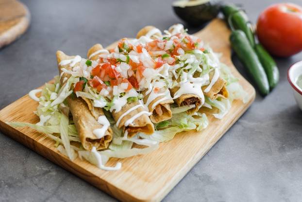Mexican,Tacos,Dorados,Called,Flautas,With,Chicken,,Traditional,Fried,Food