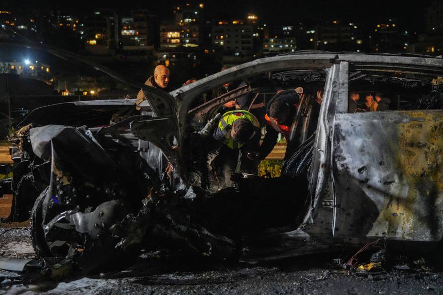 An Israeli strike on a car in Beirut