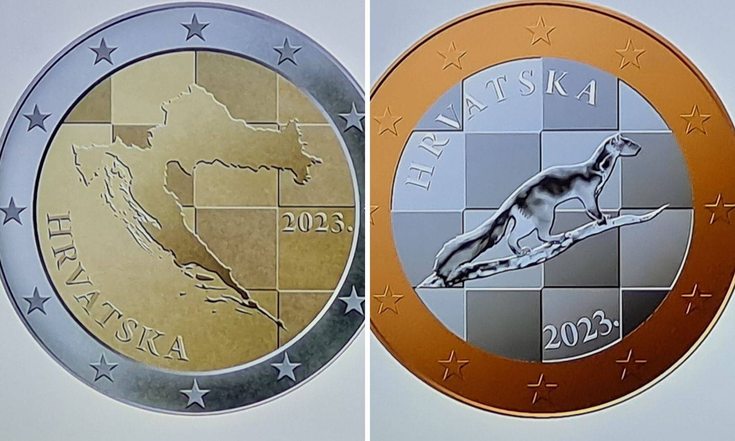 Ovo su naše kovanice eura: Na 2 eura karta Hrvatske, na 1 euro kuna, na cente Tesla i glagoljica